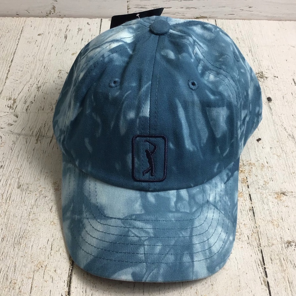 PGA Tour Golf Hat Cap Tie Dye Blue in Swim Cap NWT​